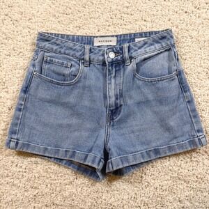 PacSun Light‎ Wash Blue Denim High Waisted Mom Shorts 26 Summer Festival Boho
